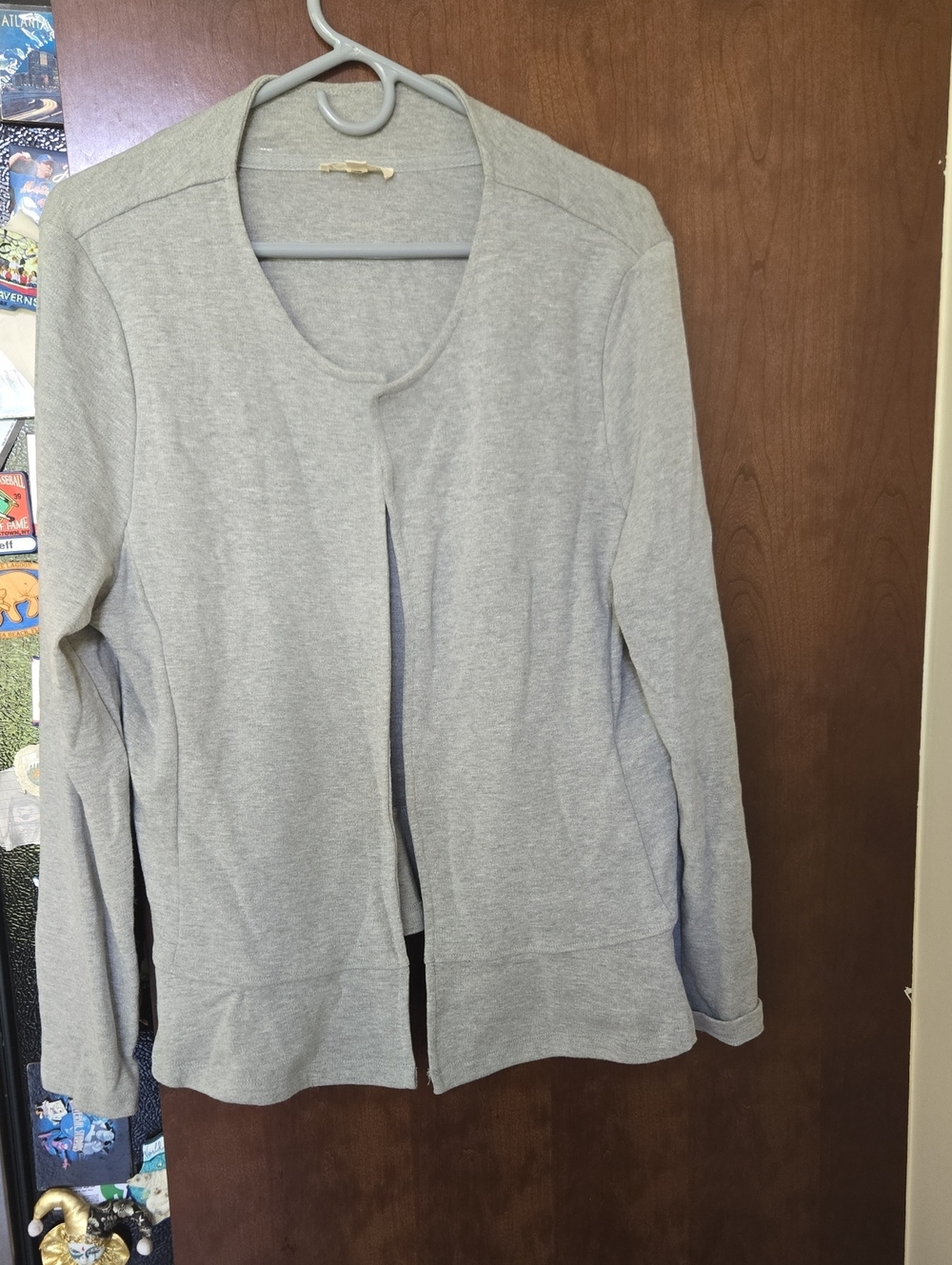 Jane and Delancey Light Gray Knit Cardigan
